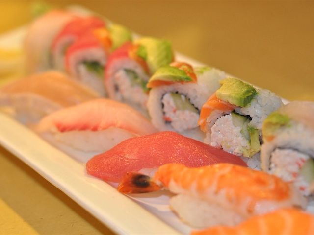 Nigiri and Alaska Roll Combination