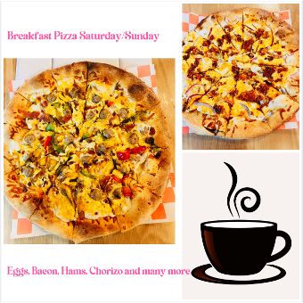 Breakfast Pizza with Eggs and White Gravy