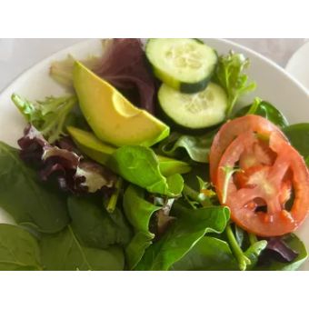 Side Salad Greens, Cucumber, Tomato, Avocado