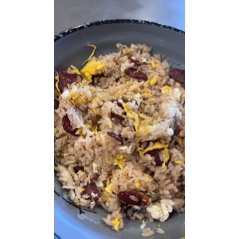 Chinese sausage fried rice