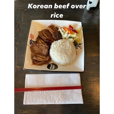 Korean Short Rib (kalbi) over rice