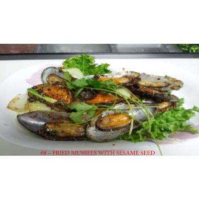 8. Fried Mussels with Sesame Seed