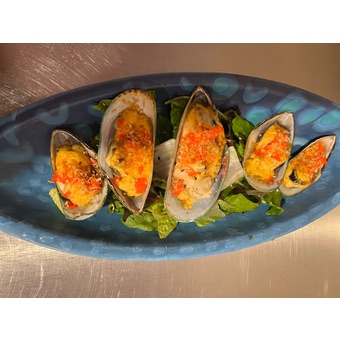 Baked Green Mussels