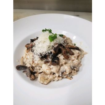 Farro Risotto w/ Roasted Mushrooms