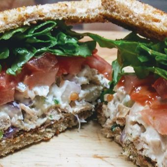 Lemon Basil Chicken Salad Sandwich