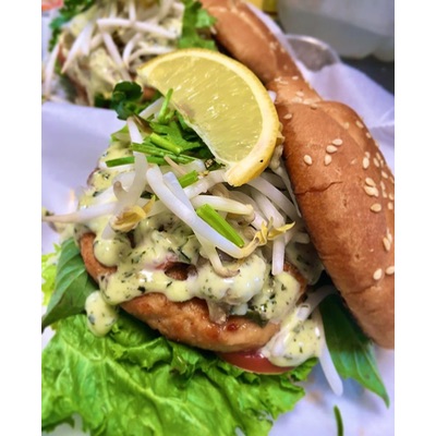 Salmon Bánh Mì Burger