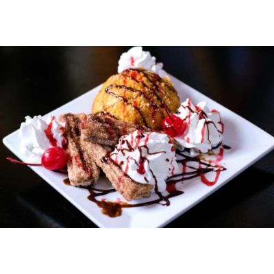 Fried Ice Cream with Churros