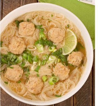 31. Rice or Egg noodle with meatball soup