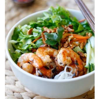 47. grilled shrimp noodle bowl