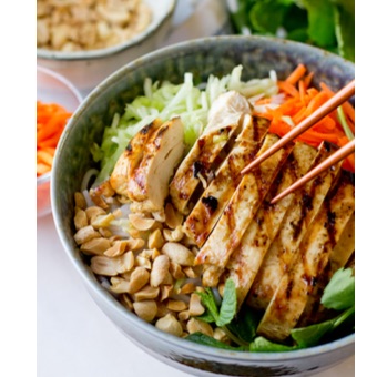 50. grilled chicken noodle bowl