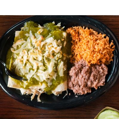 Green Chile Enchilada Plate