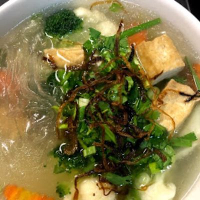 24. Clear Noodle Soup with Tofu &Vegetables