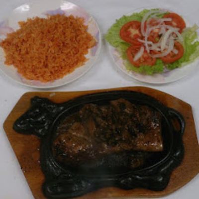 75. Murshroom Steak Over Tomato Rice