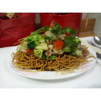 48. Combination Pan Fried EggNoodle (crunchy)