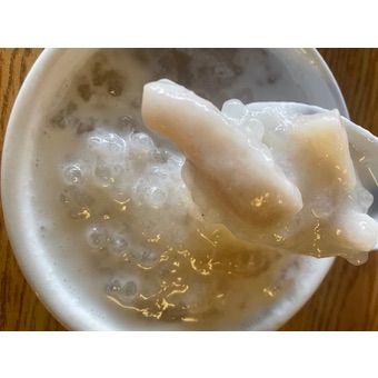 Taro tapioca with young coconut