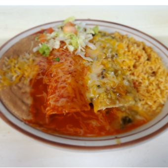 Chicken Enchilada Plate (2)