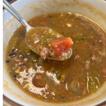 Bowl of Green Chile Stew