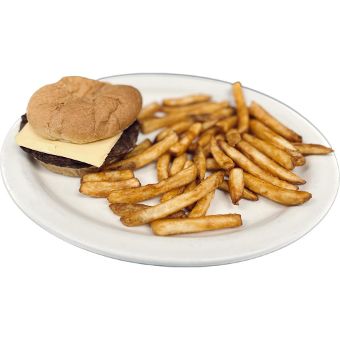 KIDS Hamburger or Cheeseburger & Fries