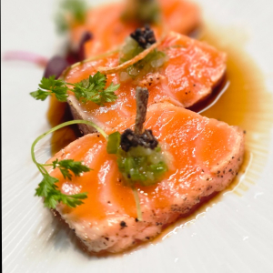 Seared Ora King Salmon Tasting