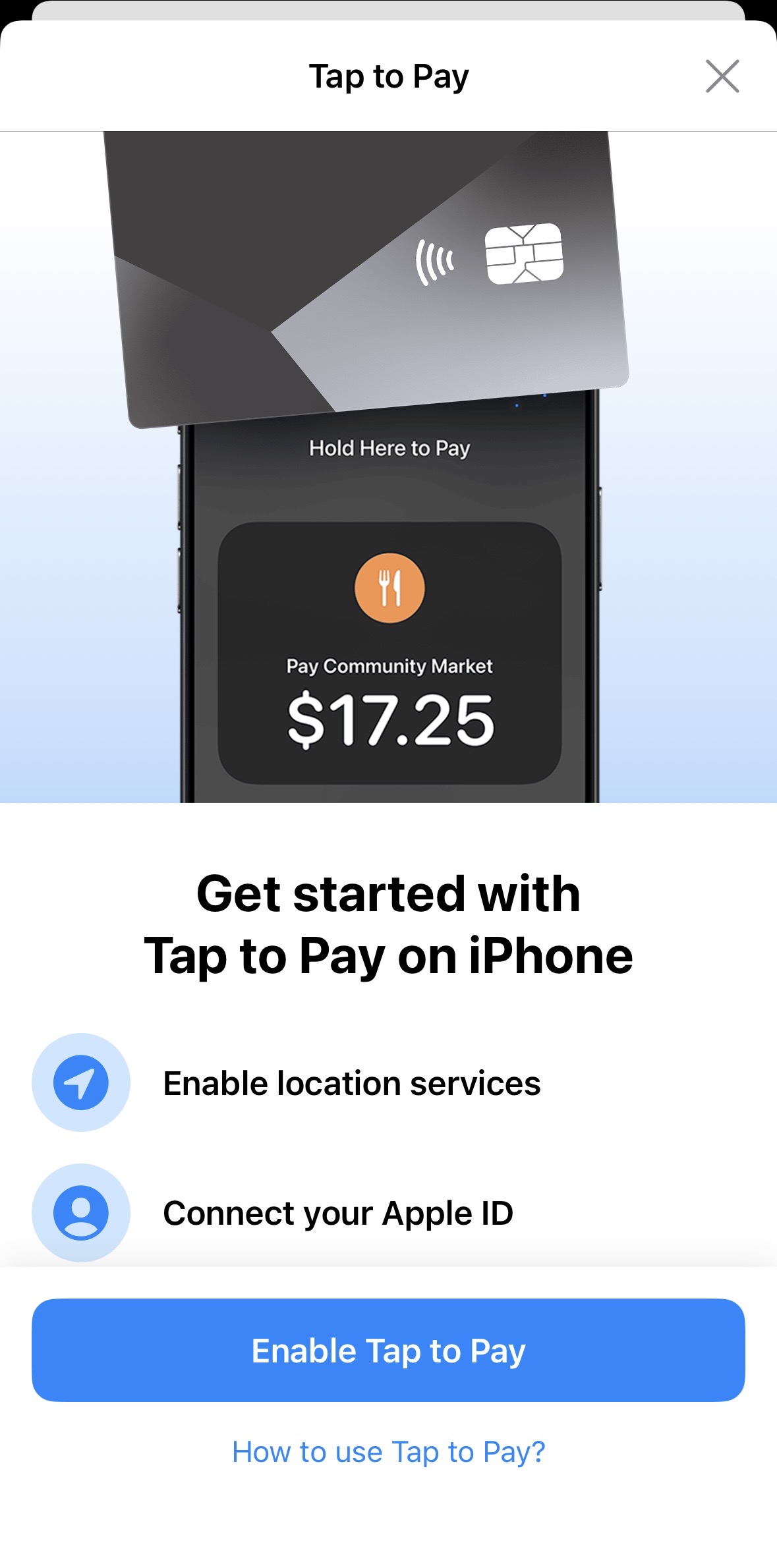 Enable Tap to Pay 2