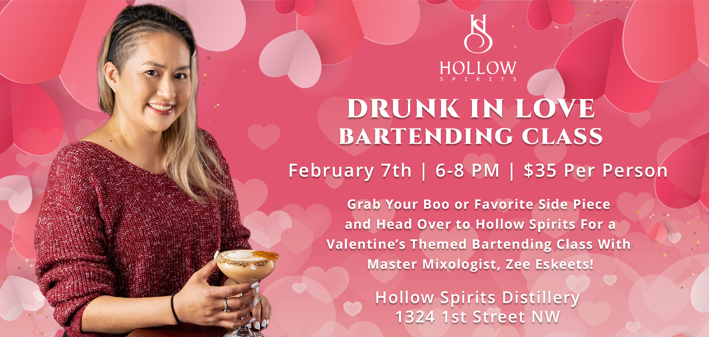 Feb 7th @ 6p Drunk in Love - Bartending Class